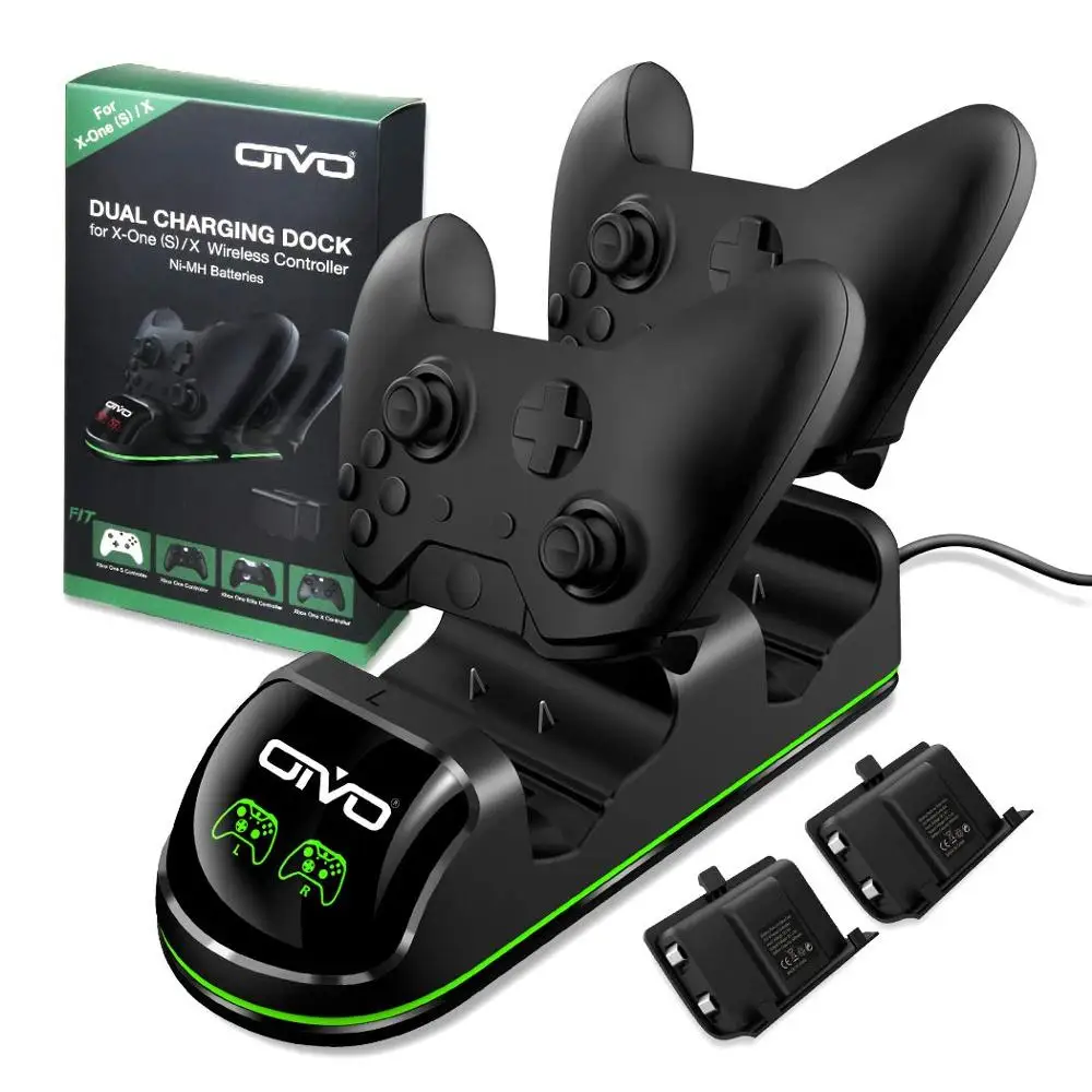 Meilleur OIVO double contrôleur chargeur pour Xbox One One S One X état de charge écran Station Dock 2 batterie Rechargeable