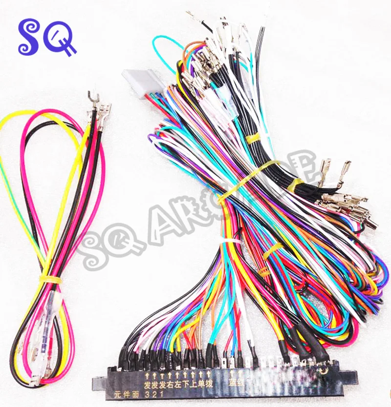 6pcs Jamma Harness with 5, 6 action button wires & 5V wires Jamma 28