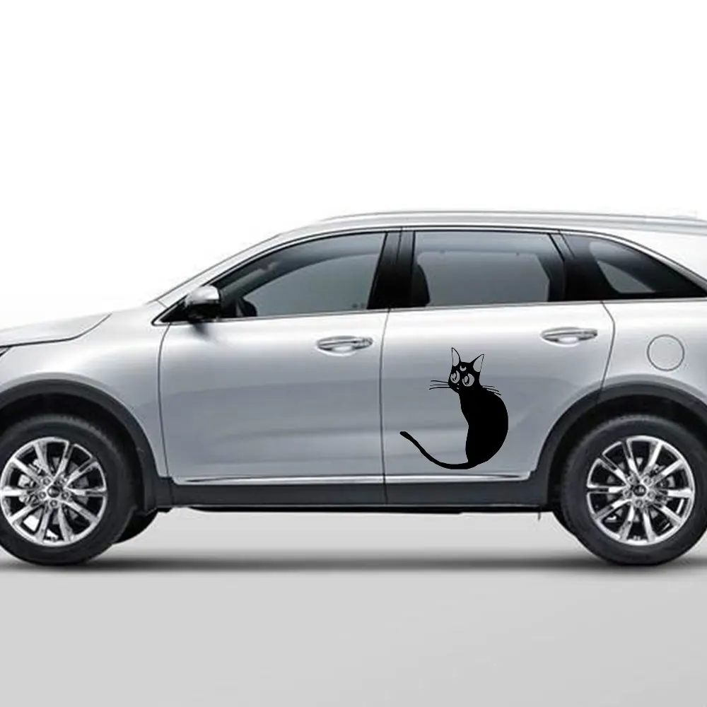 6                22.8cm15cm Luna Cat Decal Vinyl Bumper Stickers For Car Truck Window Car Body Tool Boxes Wall Laptop Ipad Notebook Stickers