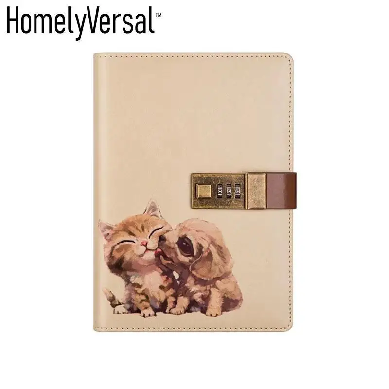 

A5 Cute kawayi Notebook With lock Stationery Book College Students Time Management Weekly Planner Journal Diary Hand Book