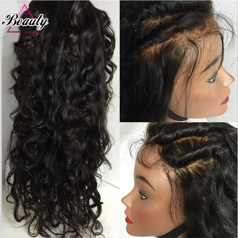 

Glueless Full Lace Human Hair Wigs With Baby Hair 7A Brazilian Virgin Hair Lace Front Human Hair Wigs Curly Wave Lace Front Wig