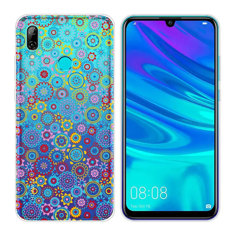 Fundas for Huawei P Smart 2019 Transparent Back Phone Case FOR P Smart 2019 6.21 inch Soft TPU Painted PSmart 2019 Cases Shell  (14)
