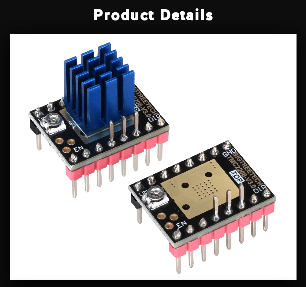 BIGTREETECH TMC2208 V3.0 UART Драйвер шагового двигателя для SKR V1.3 MKS Gen V1.4 контроллер RepRap Mute StepStick TMC2100 3d принтер