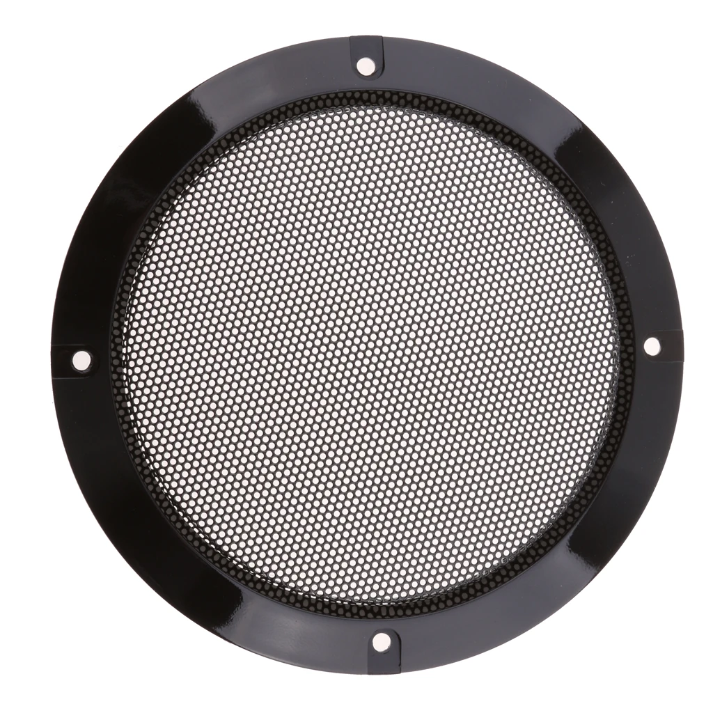 

6.5 inch Black Audio Mesh Speaker Decorative Circle Subwoofer Grill Cover Guard Grille Protector with Screws