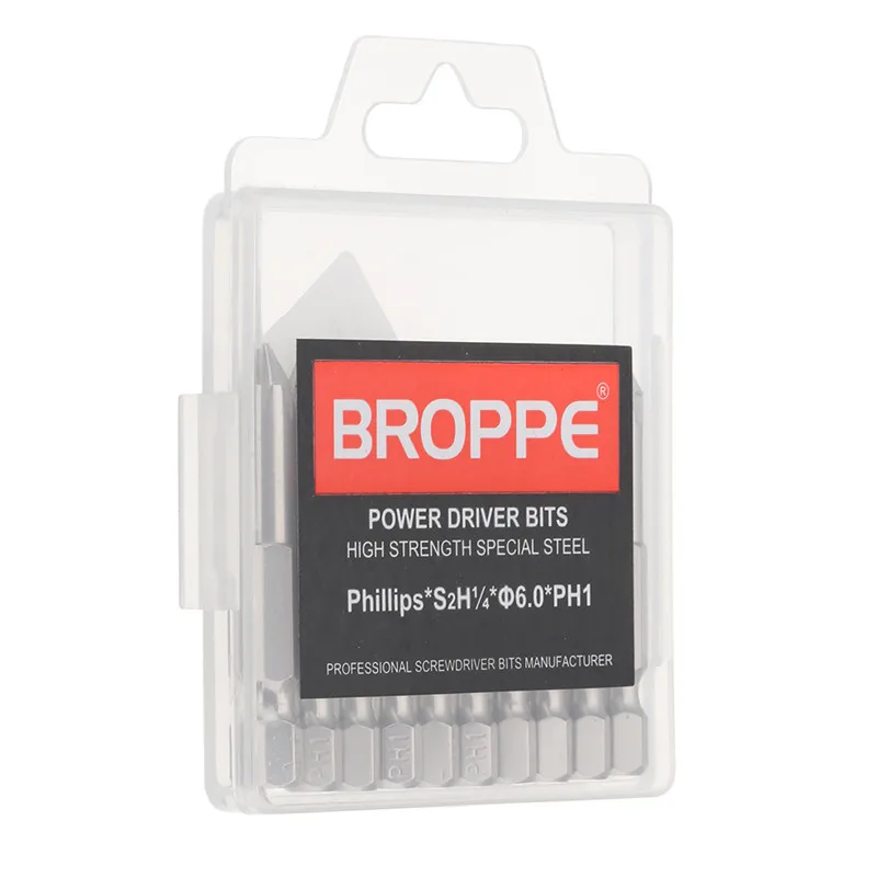 BROPPE 10 шт. PH1 3/4/5/6 мм, отвертка, биты, 1/4 ''шестигранным хвостовиком диаметром 50 мм Магнитная отвертка с крестообразным Биты