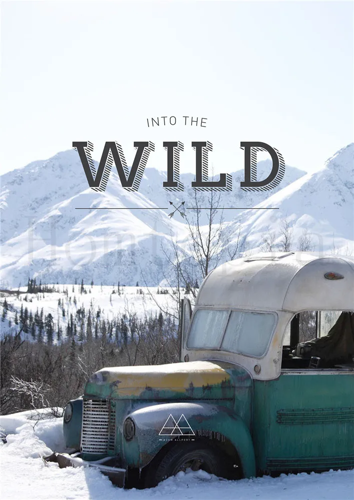 Into The Wild постеры кино-стикеры Настенные с белым покрытием бумажные принты для украшения дома гостиная спальня бар Домашний арт бренд - Цвет: Черный