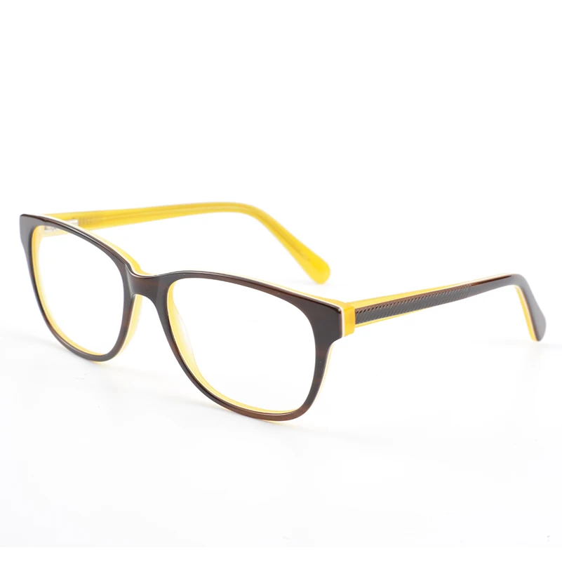 CARDINAL Yellow Eyewear Female Brand Eyeglasses Frame Acetate Optical