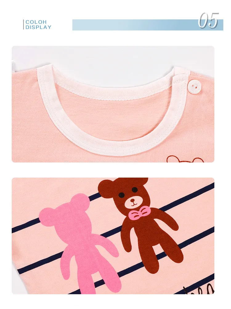 Комплект одежды для новорожденных; повседневный летний комплект для малышей; детский спортивный комплект с короткими рукавами; футболка и шорты; одежда для малышей; 12M24M3T4T5T6T7T8T