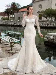 Liyuke Русалка женился свадебное платье 2019 Белый подъюбник для девочек в цветочек вуаль брак клиент сделал размер Бесплатная доставк