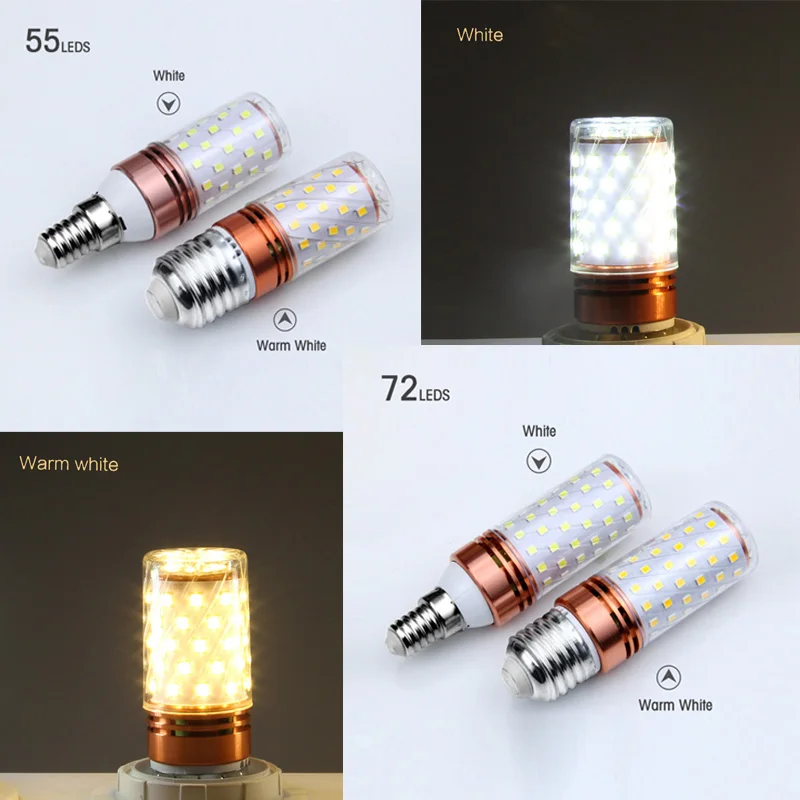 Без мерцания E27 E14 Светодиодная лампа 220 В 6 Вт 8 2835SMD светодиодная кукурузная