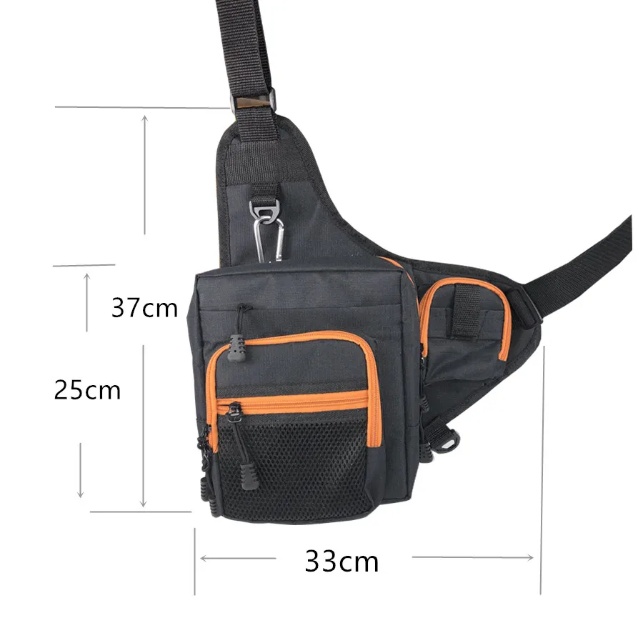 Fishing Sling Pack Shoulder Sling Fish Bag Canvas Waterproof Lure Tackle Bag Waist Pack Multi-Purpose Bag for Fishing trolley tool box