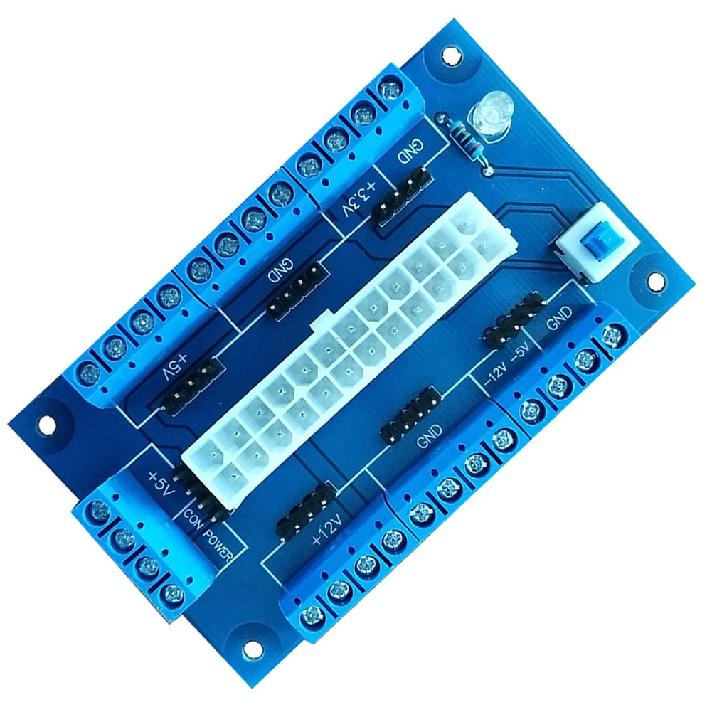 PC 24 20Pin ATX DC Power Supply Breakout Board Module Adapter DIY Accessories 2019hot 3