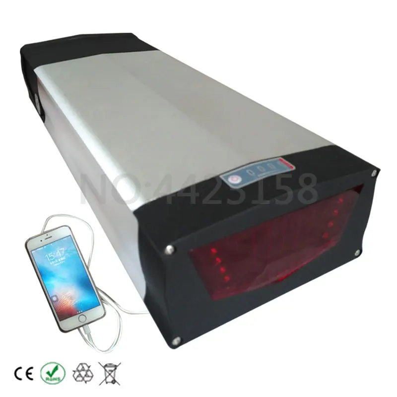 36 V 500 W 1000 W аккумулятор 36 V 20AH Ebike аккумулятор 36 V 20AH Электрический литиевый аккумулятор с зарядным устройством+ usb-порт+ задний фонарь+ багажная стойка