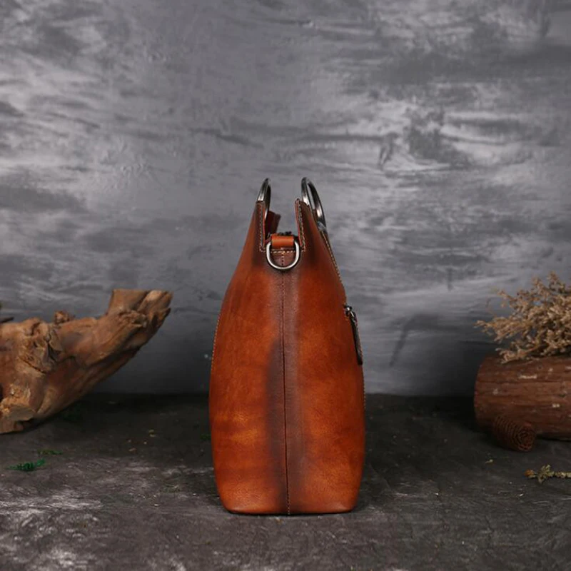Main Bandoulière Dark De En red brown À Mode Réel tout Capacité Luxe Sac Cuir Manuel Femmes Sacs Véritable Marque Fourre Vache Gray Grande Dames Peinture OqR1gdgSw