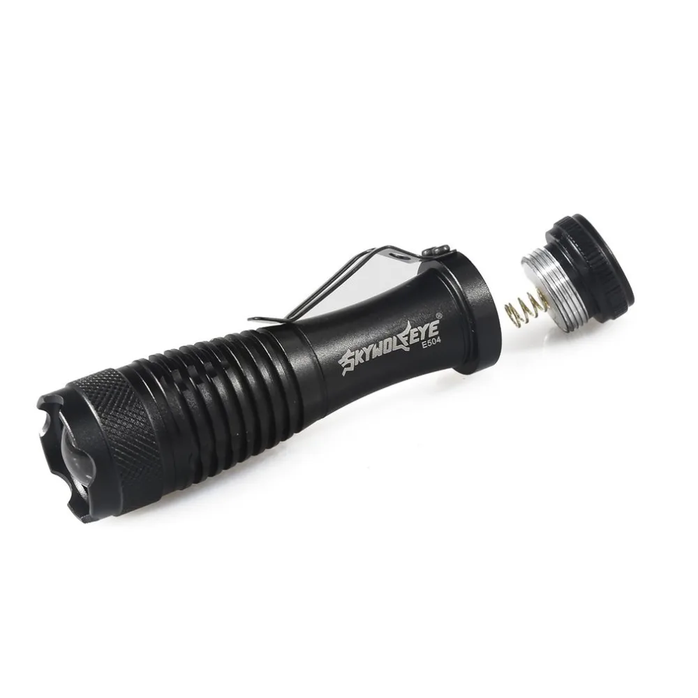 E504 mini telescopic glare charging LED pen holder aluminum flashlight best selling without battery | Освещение