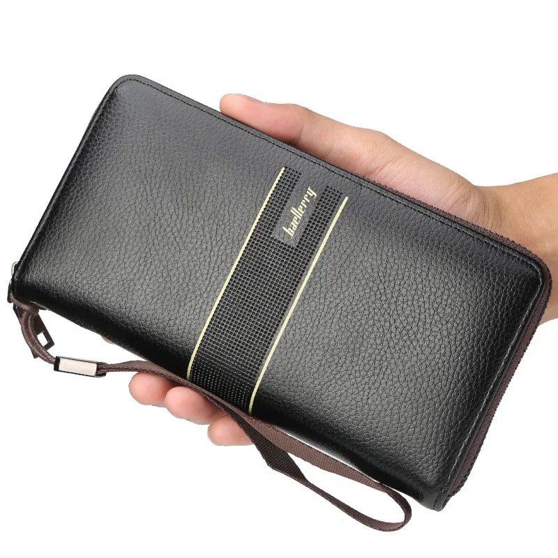 2018 Famous Brand Men Wallets Long Card Holder Money Coin Purse Zipper