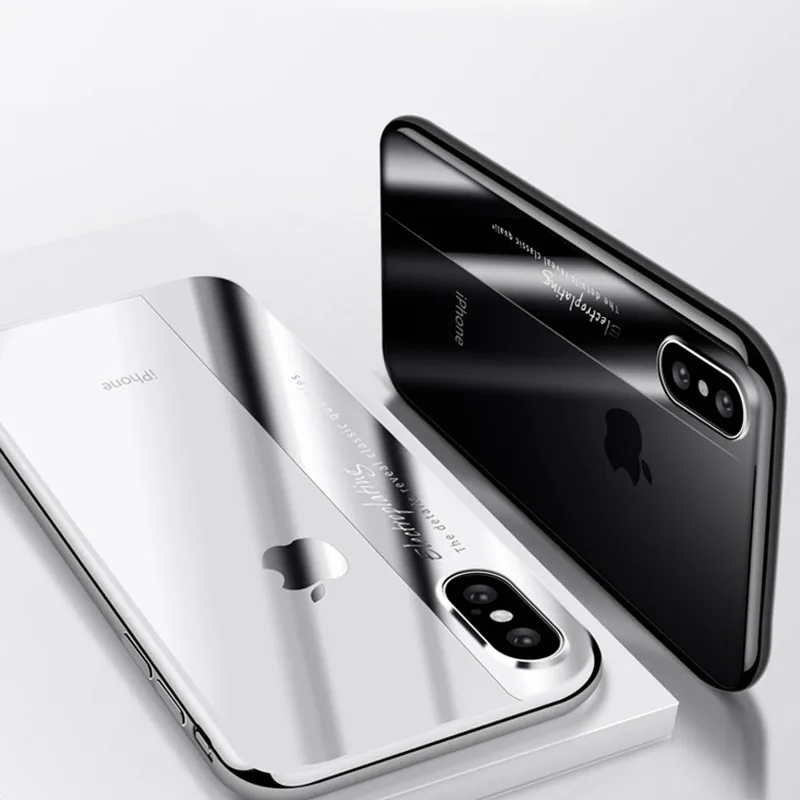 

Case For Samsung S9 Plus S8 Note9 Note8 Cover Luxury Plating Transparent Soft TPU Cases For iPhone Xr X Xs Max 8 7 Plus 6S Case