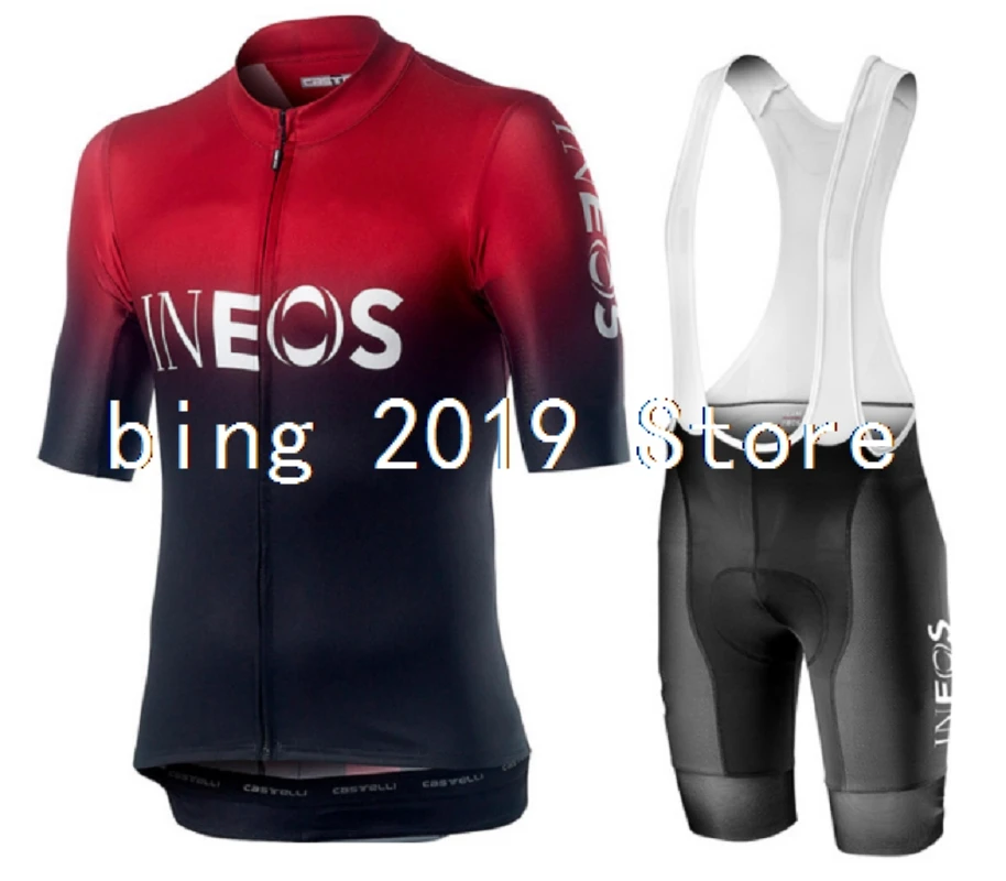 

2019 New Pro Team Uniform INEOS Cycling Sets Maillot Ropa Ciclismo Jersey Men Summer Bike Jersey Set Bike Bicycle Wear MTB NW