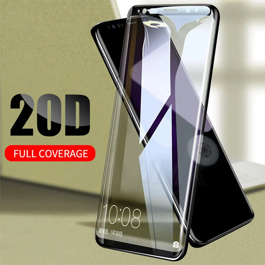 20D полное изогнутое покрытие закаленное стекло для Samsung Galaxy S8 S9 Plus Note 8 9 Защита