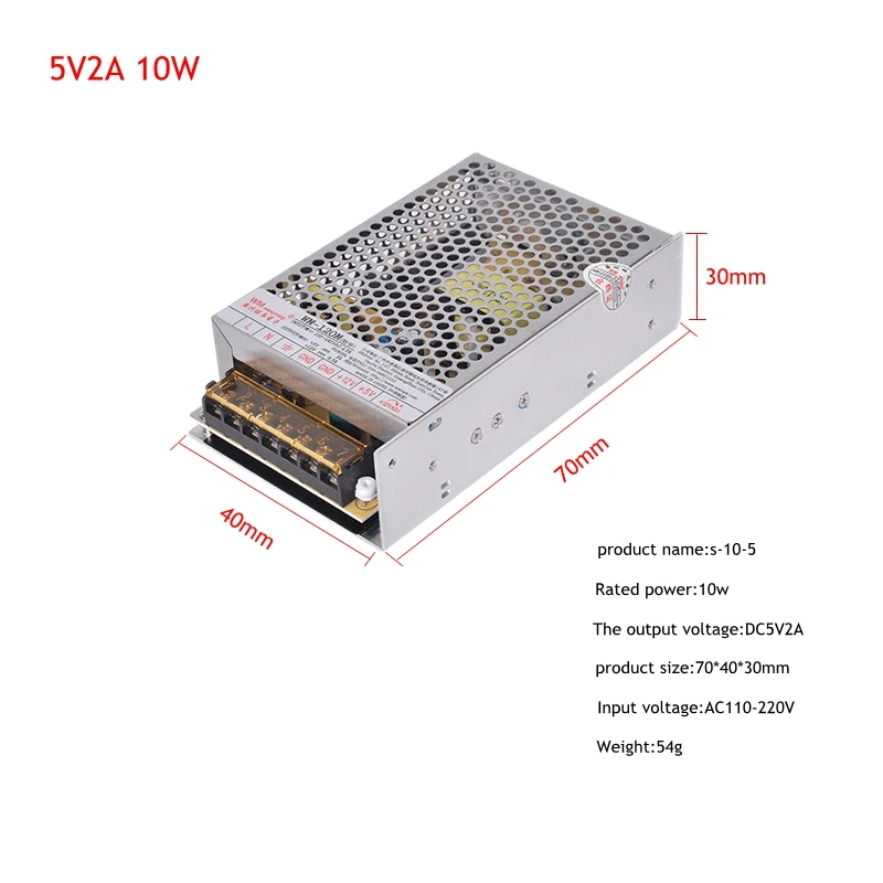 AC100-240V Питание 5 V светодиодный драйвер 220 V постоянного тока до DC 5 V 1A 2A 3A 5A 8.5A 10A 15A 20A 5 вольтовый блок питания трансформатор освещения