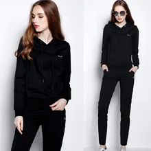 Trainning Упражнение Свитеры для женщин Весна и осень свободные тонкий свитер Превосходные брюки два piecesfertilize большой Размеры 4xl