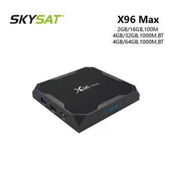 

X96 MAX Android TV Box 4K with Amlogic S905X2 Quad Core CPU Android 8.1 WiFi Netflix IPTV Subscription Smart Box