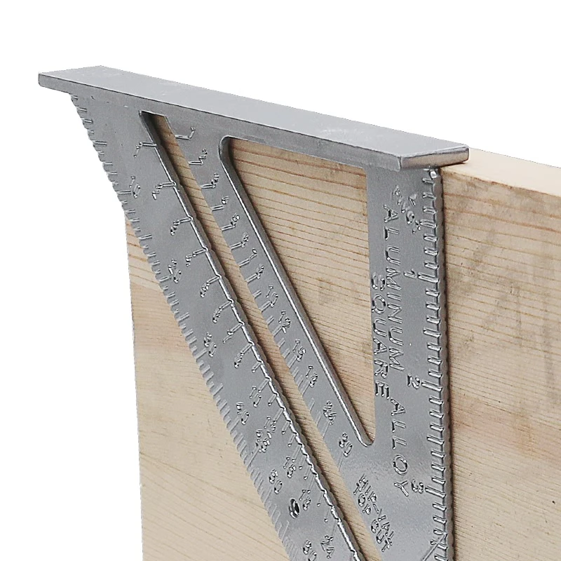 QSTEXPRESS 7" Triangle Square Ruler Aluminum Alloy Speed Square Protractor Miter For Carpenter Measurement Tool