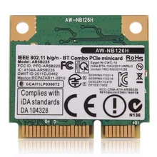 Беспроводной адаптер для AR5B225 AR9485 Half Mini PCI-e карта ноутбука WiFi 300 Мбит/с AR3012 Bluetooth 4,0 для dell asus acer