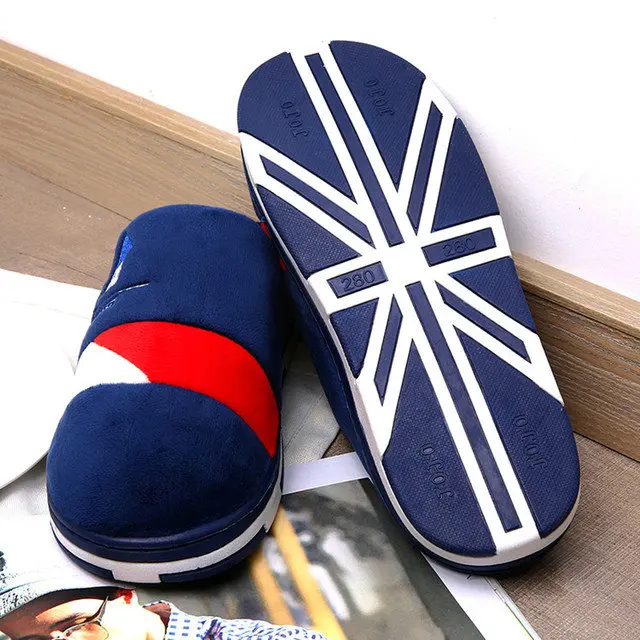 Good Quality Men's Warm Memory Foam Anti-slip Plush Breathable Slip On House Slippers Autumn Winter Men's Indoor Outdoor Clog House Shoes (5)