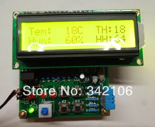 

Free Shipping!!! Digital temperature and humidity (LCD) / 51 single / electronic kits / DHT11 Kit)
