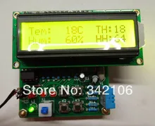 Free Shipping!!! Digital temperature and humidity (LCD) / 51 single / electronic kits / DHT11 Kit)