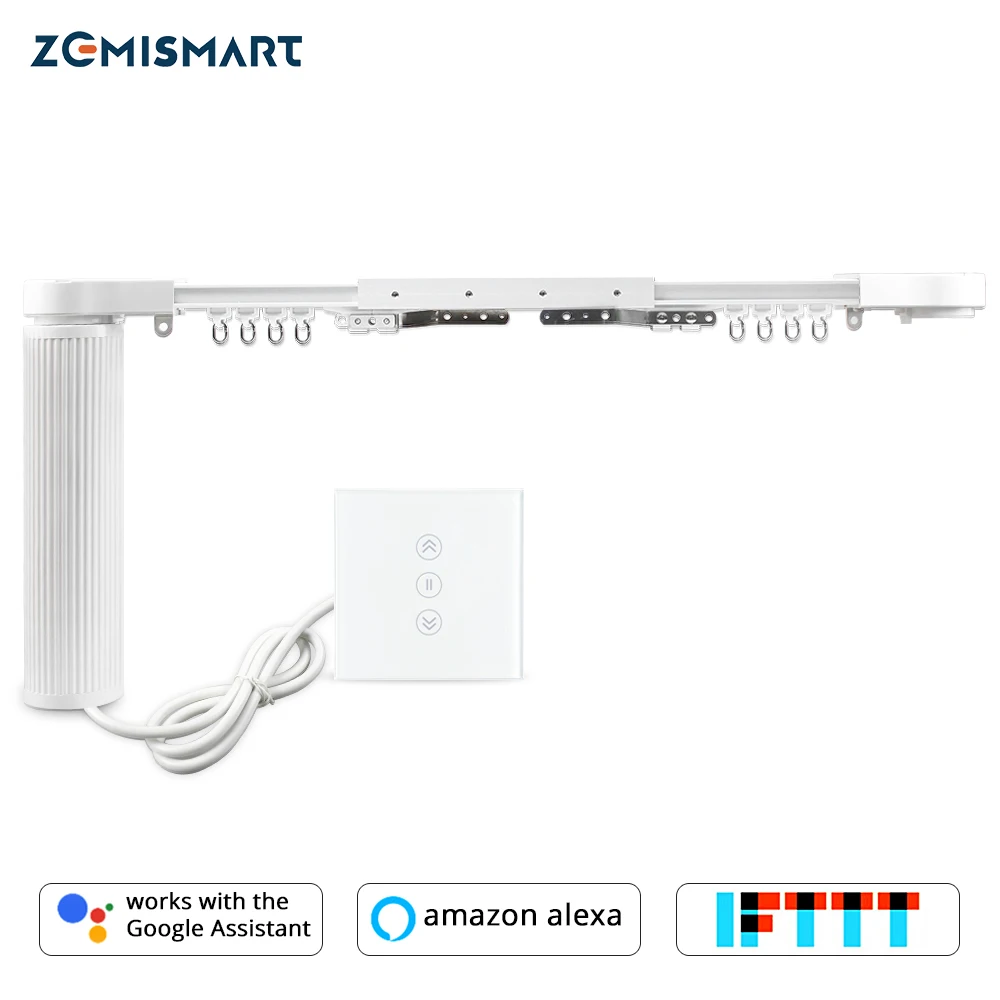 Zemismart Electric Curtain Motor with Rail Smart Home Tuya Smart Life APP Alexa Echo Google Home Co - 33015776282