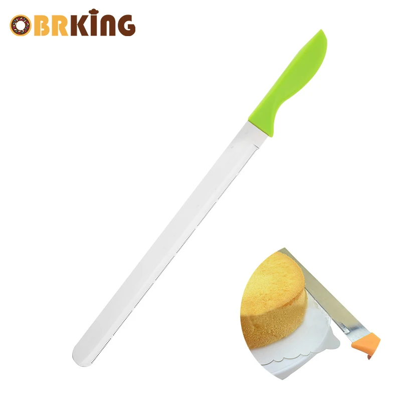 OBRKING 10 дюймов/12 дюймов из нержавеющей стали нож для торта Хлеб Тост крем резак