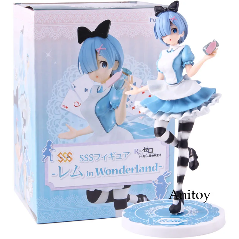 Anime Re:Life in a different world from zero Rem In Wonderland Figure New No Box