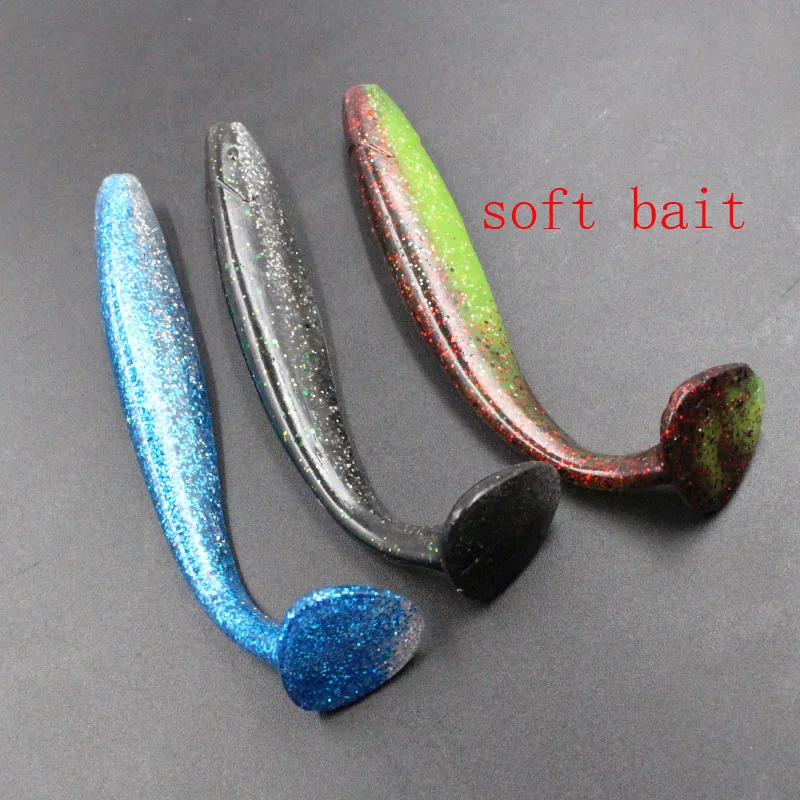 

3pcs/lot 10.5cm/9g Artificial Big Bait fishing lure with salt smell Ice fishing Tackle soft floating Soft Bait