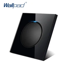 Wallpad L6 – panneau en verre trempé noir, 1 bouton-poussoir, 1/2 voies, avec indicateur LED