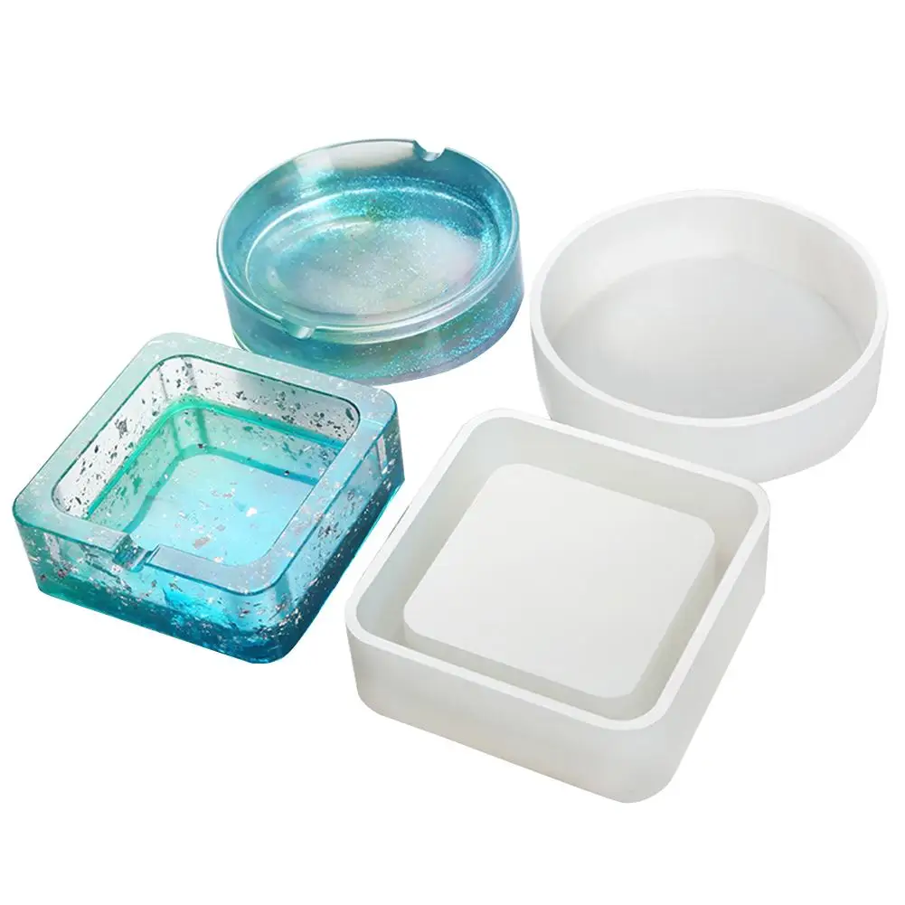 

DIY Ashtray Flexible Silicone Mold Epoxy Resin Jewelry Making Craft Tools Fimo Clay Resin Molds For Jewelry