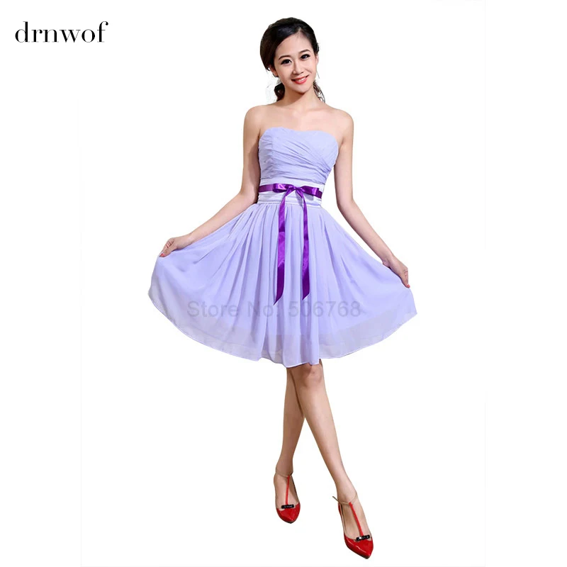 2017 New short plus size cheap bridesmaid dresses under 50 Wedding party lavender lilac light purple burgundy royal blue dress