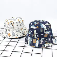 LDSLYJR удобные хлопковые носки-следки для Панама с принтом Рыбацкая шляпа на открытом воздухе Дорожная шляпа складная шляпы от солнца для мужчин и женщин 531