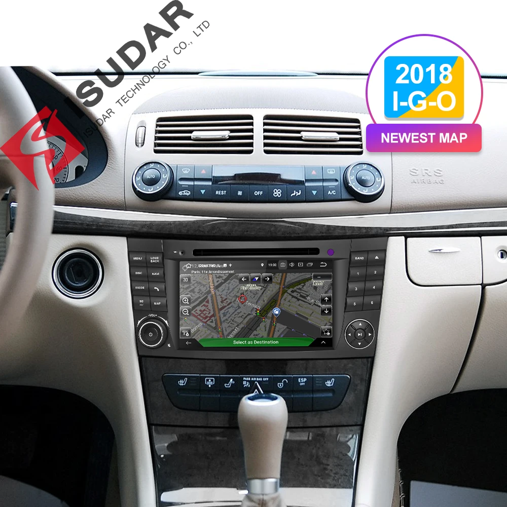  Isudar Zwei Din Auto Multimedia Player Android 9 DVD Player Für Mercedes/Benz/E-Klasse/W211/ e300/C