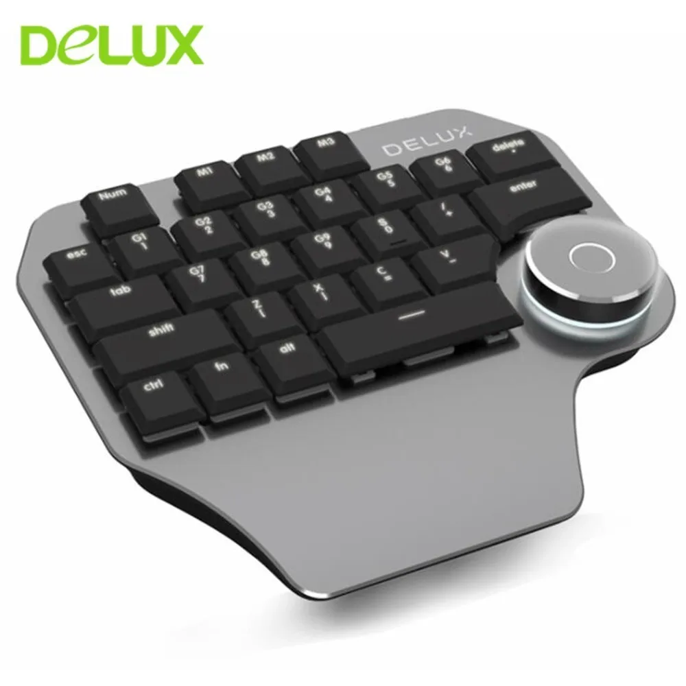 Дизайнерская клавиатура Delux T11 с умным циферблатом 3 группы настраиваемых клавиш