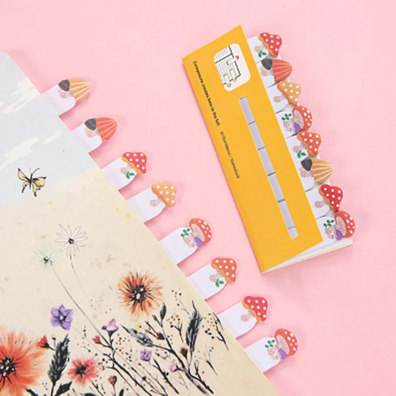 

120sheets/piece Kawaii Memo Pad stickers Cute Mushroom teeth Sticky Notes Planner Scrapbooking Diy Diary Album Label