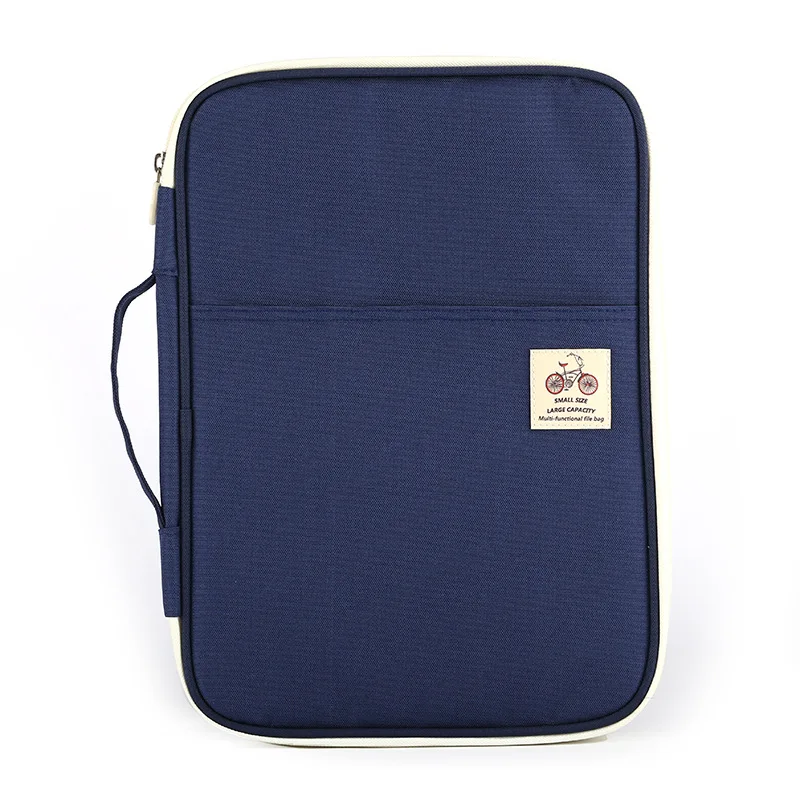 6 видов цветов, школьные, офисные, многофункциональные сумки, водонепроницаемые, ткань Оксфорд, сумка для хранения, для ноутбуков, ручек, канцелярских принадлежностей, iPad, сумка - Цвет: Navy