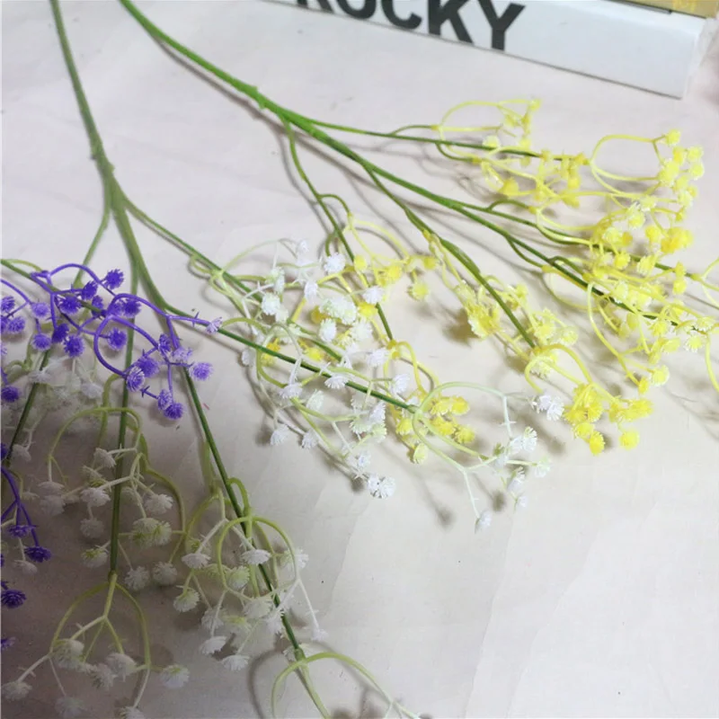 Gypsophila 5 Branch Stars Flower Simulation Fake Flowers Artificial Flowers Bride Bouquet Rustic Real 1 Pcs Baby Breath PU