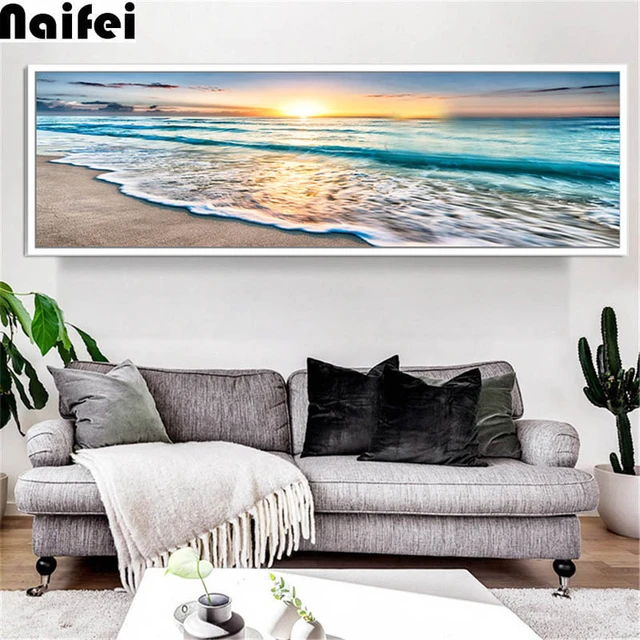 5D DIY Diamond Painting Sea Beach Diamond Embroidery Cross stitch Kit Full  Square Round Drill Mosaic Seascape Picture Wall Decor - AliExpress