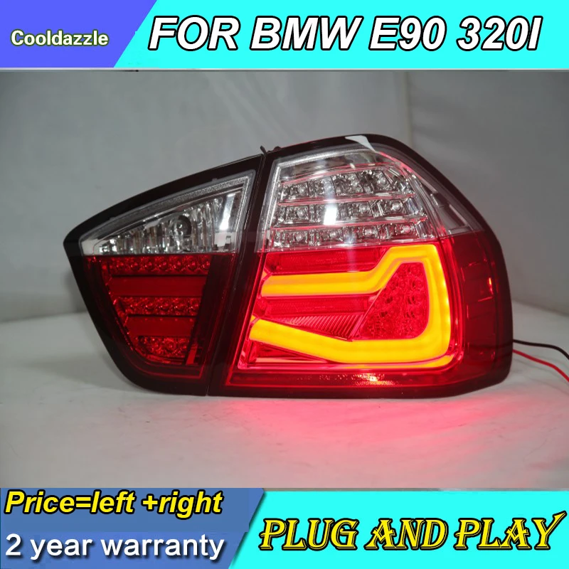 Для BMW E90 3 Series 320i 323i 325 330 335 светодиодный задний фонарь 2005 2006 2007 2008 год красный белый