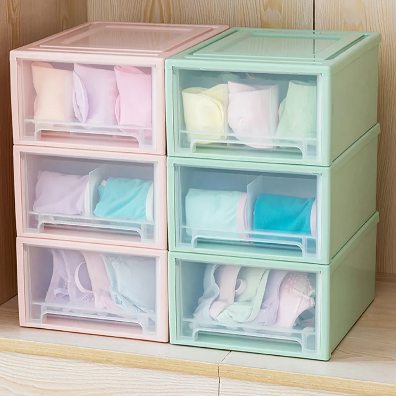 Продажа Многожильный портативный пластиковый ящик для хранения нижнего белья, органайзер для ящика шкафа, органайзер для косметики, различные пред...
