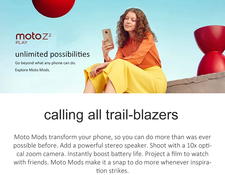 MOTO Z2 PLAY Smartphone - Super AMOLED FHD Screen