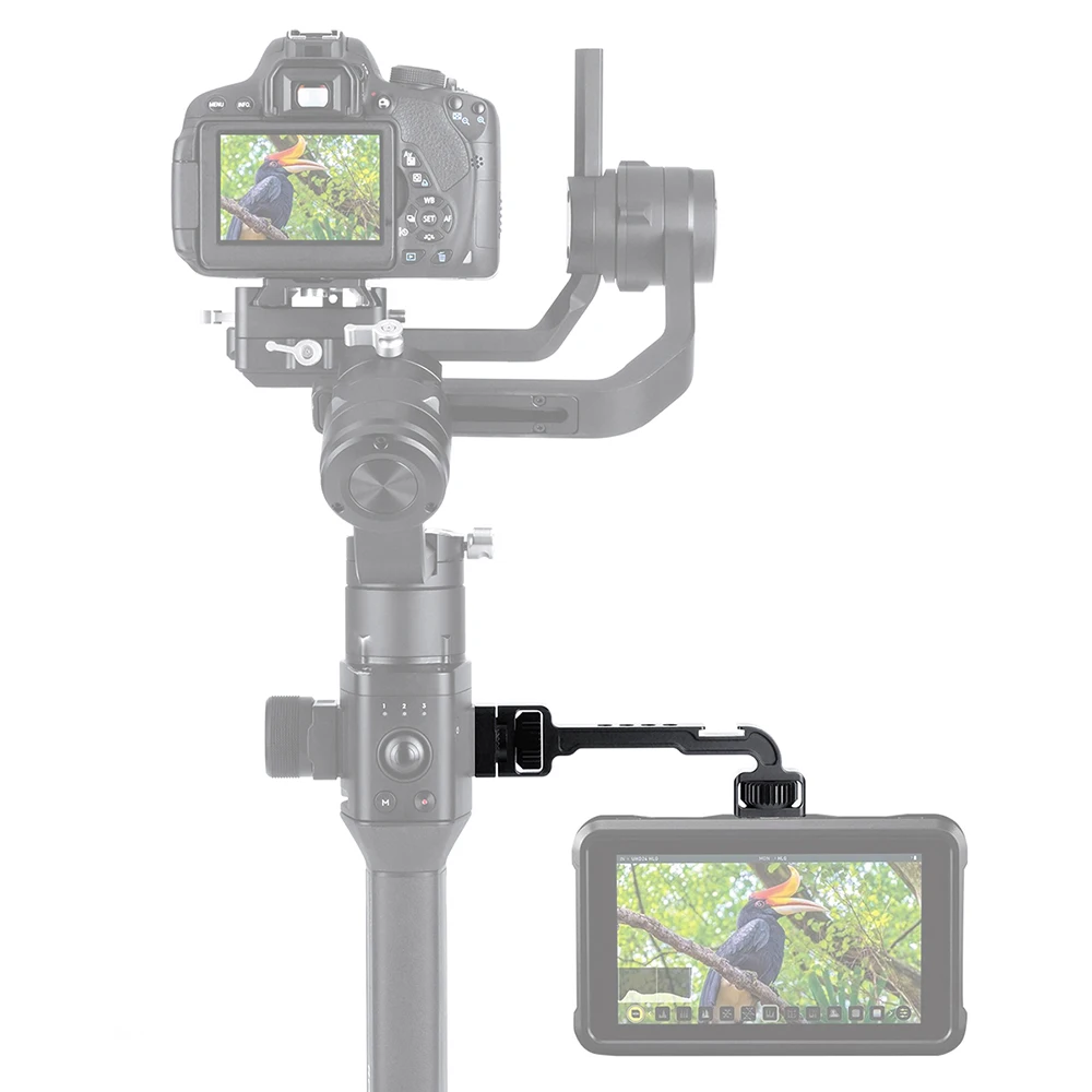 

Stabilizer Extension Bracket Monitor Expansion Arm Aluminum Alloy with Cold Shoe Screw for Mounting Monitor Video Microphone