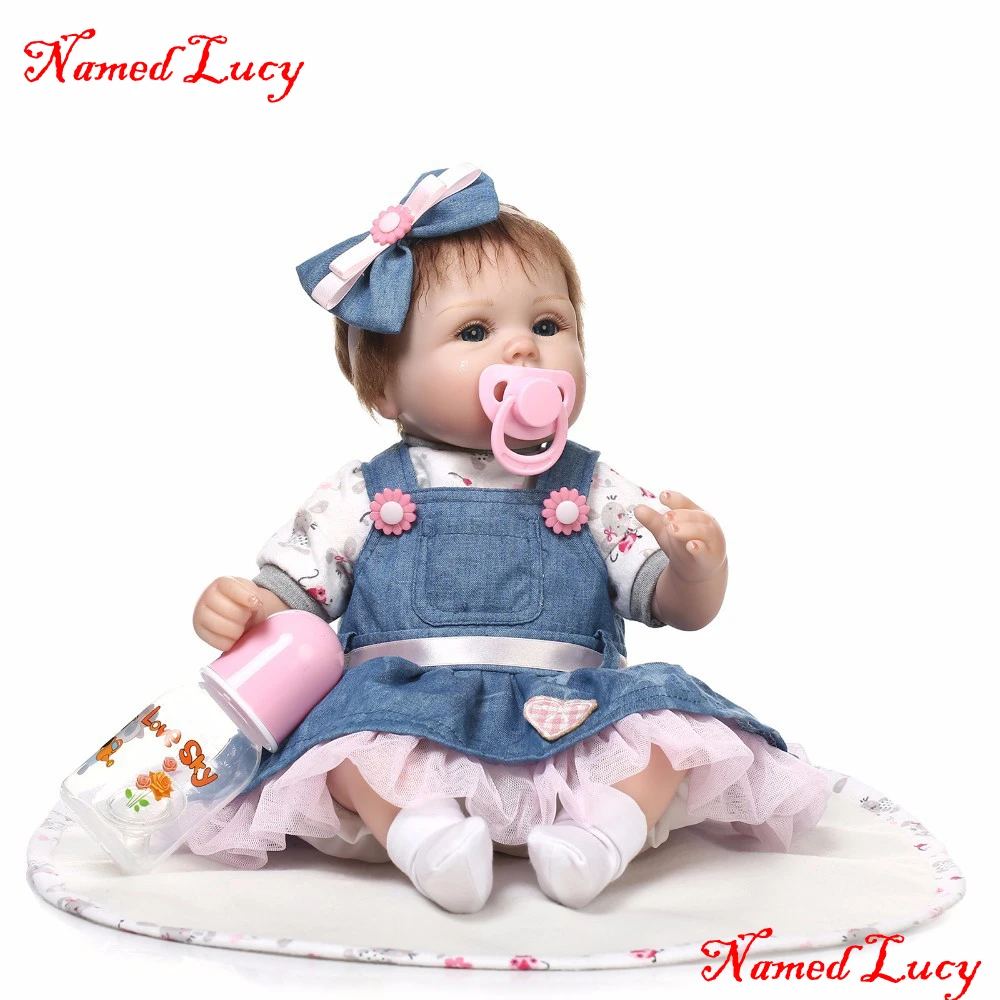 Poupee En Silicone Pour Bebe Fille Jouet Pour Enfant Idee Cadeau Boneca Yeux Bleus 16 Pouces 40cm Aliexpress